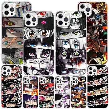 Anime Koomiks Manga Silmad Phnoe Case for Iphone 11 12 13 Mini 14 15 Pro Max X Xs Xr 7 + 8 + Apple 6S SE 2020 Ainulaadne Kaas Coque