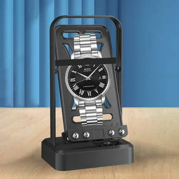Meeste LED Watch Vedru Automaatne Kellad Display Case Pöörleva Mehaaniline Vaadata Vedru Aku Jõul Rotator Otsene Reisi