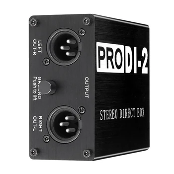 Prodi-2 Passiivne Stereo Direct Box Audio DI Box otsesissepritse Kasti Madal Müra Kitarr Bass DI 2 Kanaliga Audio Converter