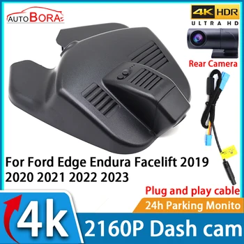AutoBora Auto videosalvesti Öise Nägemise 4K UHD 2160P DVR Kriips Cam Ford Edge Endura Facelift 2019 2020 2021 2022 2023