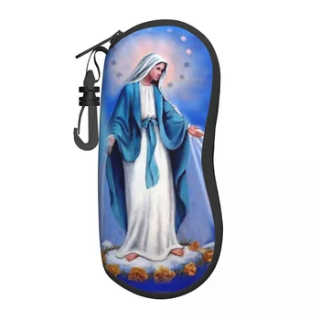 Katoliku Neitsi Maarja Shell Prillid Puhul Meeste ja Naiste Mood Our Lady of Fatima Prillid Juhul Päikeseprillide Karp, Kott
