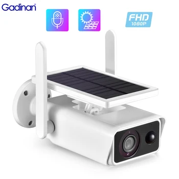 Gadinan Solar Powered Wifi IP Kaamera Aku Turvalisuse PIR Kaamera 1080P SD-Kaardi Pesa Intercom Väikese Võimsusega Consumpti Järelevalve