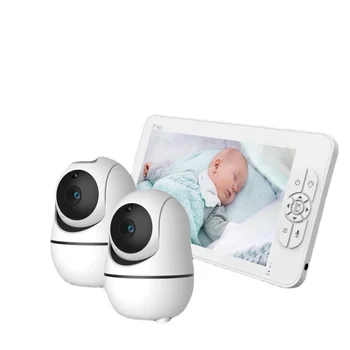 SM70PTZ-2 Dual camera baba eletronica kom video visão noturna beebi kaamera nutma imikud vastsündinud monitores valvekaamerad bebe