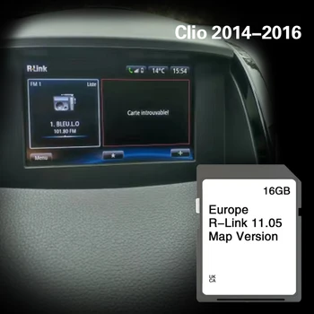Näiteks Renault Clio 2014-2016 Austria Belgia Itaalia Prantsusmaa 16GB SD Navigatsiooni Kaart Kaart