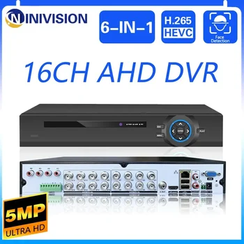 5MP AHD 16 Kanal AHD DVR NVR Hübriid 6 in 1 Video makk, 5MP 1080P TVI CVI CVBS AHD IP CCTV Turvalisus Kaamera 4TB HDD