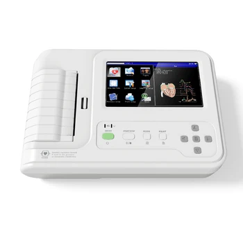 Digitaalne kuue kanaliga EKG masin electrocardiograma koos printeriga