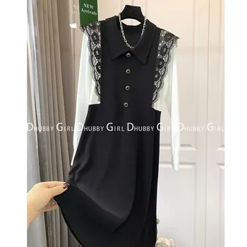 Elegantne Vintage Segast Daamid Esteetiline Kleit Naistele Commuter korea Fashion Pikkade varrukatega Mugav Y2K Stiilis Kleit 2023