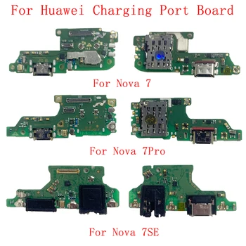 Algne Laadimine USB-Liidesesse Juhatuse Osad Flex Kaabel Huawei Nova 7 7Pro 7SE Laadimine PCB koos Sim-Kaardi Lugeja