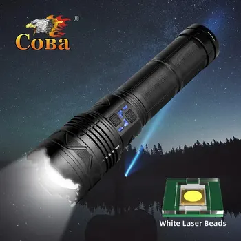 COBA Võimas LED Taskulamp Super Ere Tähelepanu keskpunktis pikamaa Zoomable Avarii Tõrvik Outdoor Lamp Lantern Võimsus Ekraan