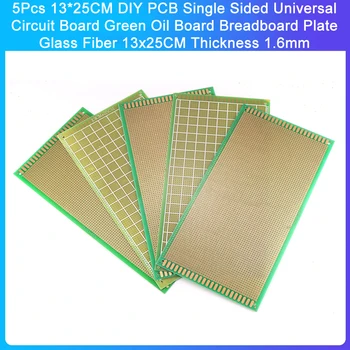 5tk 13*25CM DIY PCB Ühepoolne Universaalse trükkplaadi Roheline Õli Juhatuse Breadboard Plaat Klaaskiust 13x25CM Paksus 1,6 mm
