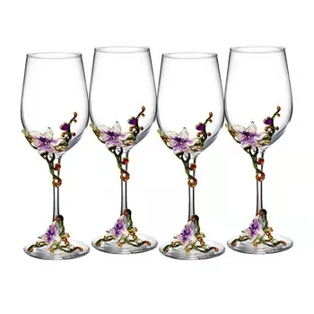 Loominguline Emailiga Crystal Pokaalilaadse Klaasi Šampanja Klaas Tassi Komplekt Luksus Klaasist Tassi Klaasi Veini Veiniklaas Vintage Joomine