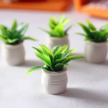 Armas Võltsitud Simulatsiooni Taimed Micro Mööbel Nukumaja Mööbel Mini Roheline Taim Lillepotid Kääbus