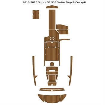2019-2020 Supra 550 SE Ujuda Samm Kabiini Mati Paat EVA Vaht Teak korruse Põrand Pad Toetus Isekleepuv SeaDek Gatorstep Stiil