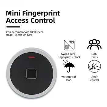 Metallist Anti-hit Mini Sõrmejälje Biomeetria Juurdepääsu Kontroll IP66 Veekindel Mini Easy Access Control-Klaviatuur RFID-Kaardi Lugeja SF7