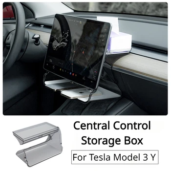 Näiteks Tesla Model 3 Y Keskne Kontroll Ladustamise Kasti 2-in-1 Kohaselt Ekraani Integreeritud Ladustamise Omanik Hilisem Auto Muutmine Tarvik