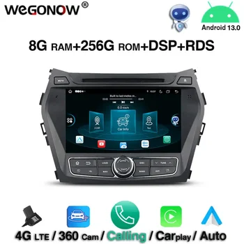360 IPS, Android 13.0 8 Core 8 GB+128 GB Auto DVD Mängija GPS-Kaart, RDS-Raadio, WIFI 4G LTE BT 5.0 Jaoks Hyundai IX45 Santa Fe 2013 2014