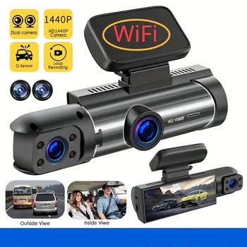 HD WiFi Kriips Cam Car DVR Kaamera, videosalvesti Auto Öise Nägemise WDR hääljuhtimine Traadita 24H Parkimine Režiim