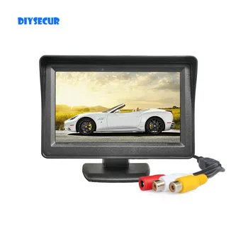 DIYSECUR 4.3 Tolline Värviline TFT LCD, Auto Tagumine View Monitor Parkimine Rearview Monitor 2CH Video Sisend