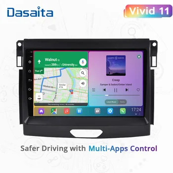 Dasaita Elavat Ford Ranger 2016 2017 2018 2019 Auto Raadio android 1 din Navigaator GPS-car video mängijad Carplay 1280*720 IPS