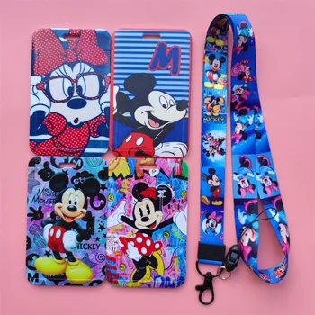 Disney Miki-Minni ID-Kaardi Omanik kaelapaela kinnitamine Anime KIDS Ukse Pääsme Omanikud Poisid visiitkaart Juhul Ülestõstetav Clip Tüdrukud Necktie