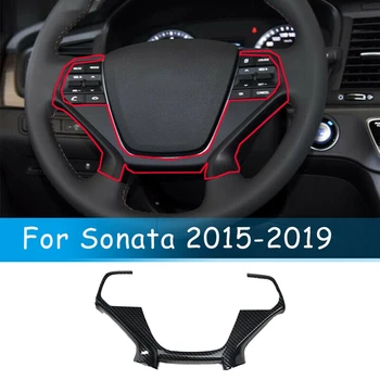 Süsinikkiust Rooli Nupu Kate Sisekujundus Kleebise Jaoks Hyundai Sonata 2015-2019 Auto Kaunistamiseks Tarvikud
