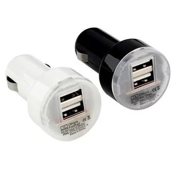 Kõrge Kvaliteediga Dual 2-Port USB Car Power Laadija Adapter iPhone8/8PLUS 6S X iPod Kaamera Hot Müük