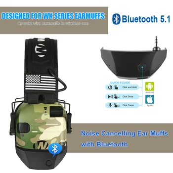 Bluetooth-5.1 Anti-müra Shooting Peakomplekt Elektroonilise Shooting Kõrvaklapid Jahindus Taktikaline Peakomplekt kuulmiskaitsevahendite Kõrvaklapid