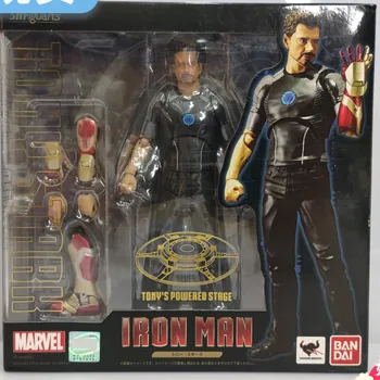 Anime Tegevus Joonis Bandai Originaal Mudel Kit Shf Iron Man Tony Stark Mudel Mänguasjad Mudel Kingitused Poistele Laekuva Mudel