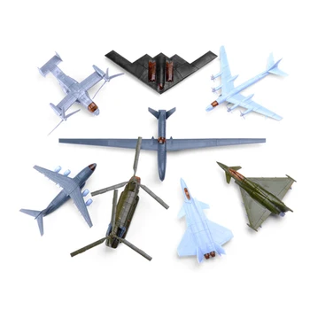 Kokku Võitleja Mudel Mänguasjad suurendamise Vahend DIY J-20 Võitleja Plokid Hoone Lennuk Sõjalise Mudel Relvade Võitleja 8-osaline Komplekt, A17