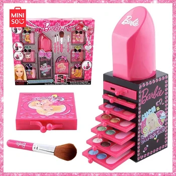 Miniso Barbie Lasteasutused Printsess Kosmeetika Meik Kasti Kohver Määrata Tulemuslikkuse Tüdrukud Majapidamis-Mänguasjad, Sünnipäev, Jõulud Kingitus