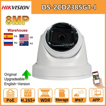Hikvision 8MP IP Kaamera Originaal DS-2CD2385G1-I 4K PoE Dome Turvalisuse CCTV Face Detect Powered by Darkfighter Video Valve
