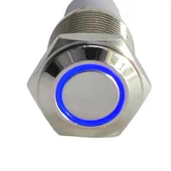 EE toetada 16mm 12V 3A Sinine/Punane/Roheline LED Light Button Lülitab Lüliti Metallist Auto Car Styling
