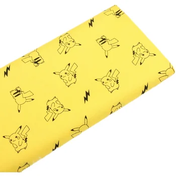 140cm Laius Pokemon Pikachu Pocket Monster 100 Õhuke Puuvillane Riie DIY Segast Tekstiili Tissu Kodus Riideid Õmmelda Kleidi Materjal