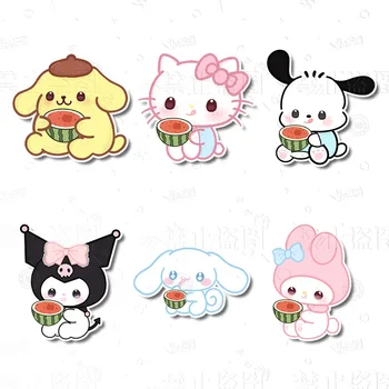 Hello Kitty Kuromi Sanrio Cinnamoroll Sõle Anime Kawaii Cute Cartoon Loominguline Akrüül Embleemi Uued Sõrmed Pääsme Tarvikud Kingitus