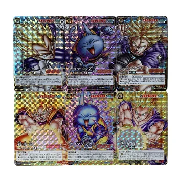 6tk/set Anime ümbritseva Dragon Ball tähemärki Super Saiyan Torankusu Goku Vegeta flash kaart harv kinkekaart laste mänguasi