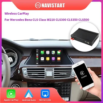 NAVISTART Traadita CarPlay Android Auto Mercedes Benz CLS Klassi W218 CLS300 CLS350 CLS500 2011-2017 Peegel Link AirPlay