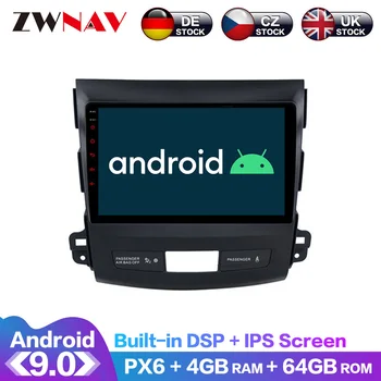 Android 9 4+64G PX6 DSP Carplay Auto Raadio DVD Mängija GPS navigatsiooni Mitsubishi Outlander 2006 - 2012 Head Unit Multimeedia