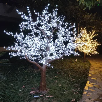 LED Kunstlik Cherry Blossom Tree Light Jõulud Valgus 2484pcs LED Pirnid 2,5 m Kõrgus 110/220VAC Veekindel Väljas Kasutamiseks