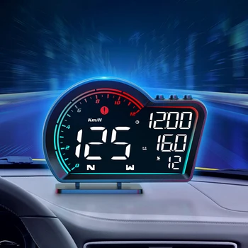 Auto Digitaalse GPS Speedo HD Car GPS MPH Detektor Turvalisus Alarm Digitaalse Kiiruse Näit Meetrine LED-Ekraan, Auto Digitaalse HUD koos Kella