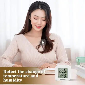 Temperatuuri Ja Õhuniiskuse Mõõtja Lcd Digitaalne Näidik Sise Termomeeter Valge Tuba Smart Home Hygrometer Mini