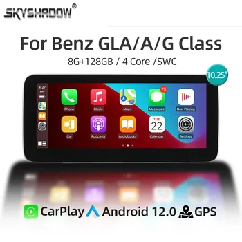 Android 12 Auto Multimeedia Mängija CarPlay 4G WiFi GPS autoraadio Stereo Mercedes Benz GLA G-Klassi W176 X156 W463 2016-2018