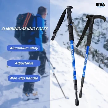 Walking Stick alumiiniumisulamist EIVA Trekking Postid Väljas Mägironimine, Matkamine Lume Ronida Multifunktsionaalne Vahend, Ülestõstetav